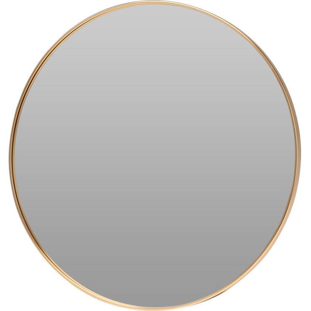 Eleganter runder Wandspiegel mit Goldrahmen Produktbild 