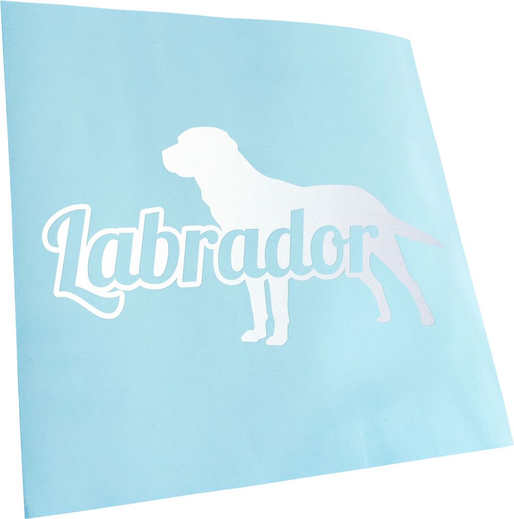 Kiwistar - Autoaufkleber - Labrador mit Name Retriever Heckscheibenaufkleber - Aufkleber für Auto Kfz Fahrrad, LKW, Truck Mofa