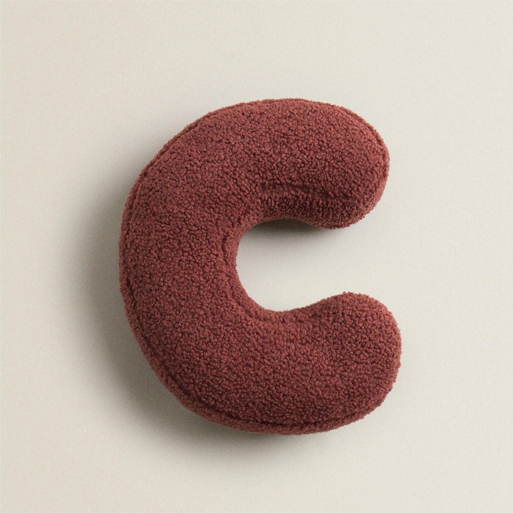 38X30 cm Alphabet Kissen, Wohnzimmer Sofa Alphabet Kissen, Home Dekorative Kissen, Alphabet: C