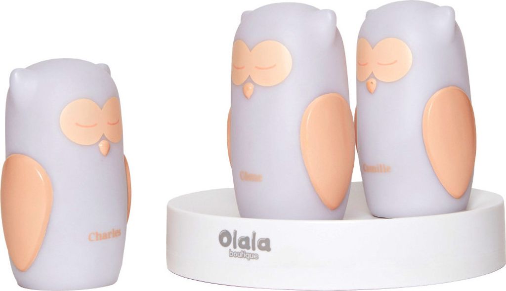 Olala Boutique LED Nočné svetielka Sovy, 3ks, biela Obrázok produktu 