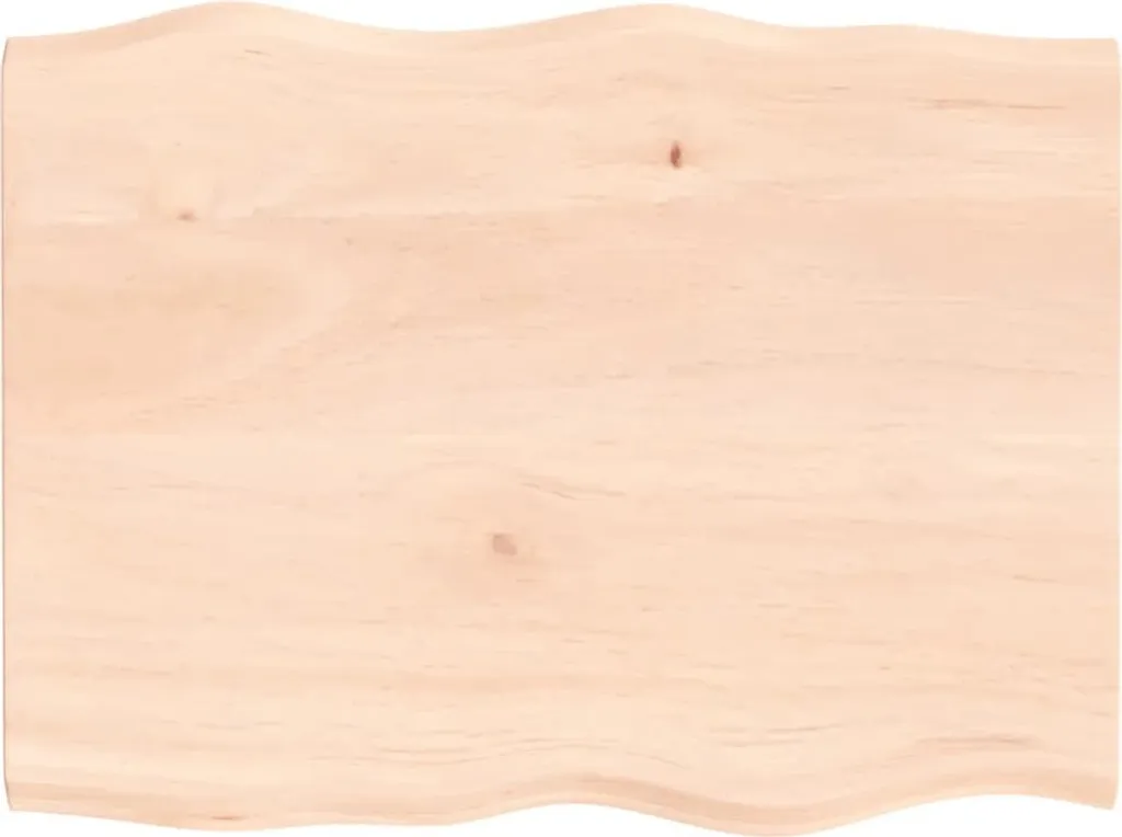 Offerta Piano Tavolo Rovere Massello 80x60x2 cm | Bordo Naturale