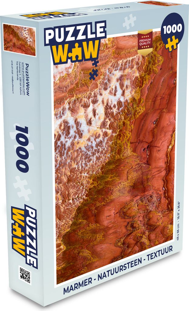 MuchoWow Puzzle 1000 Teile Marmor - Naturstein - Textur - Spielzeug - Alt und Jung - Spiele - Puzzeln