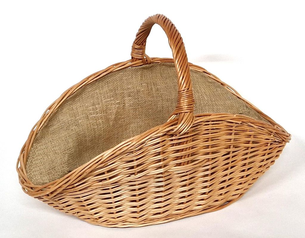 Kaminkorb Holzkorb Kaminholzkorb aus Weide mit Jute 58 x 34 Produktbild 