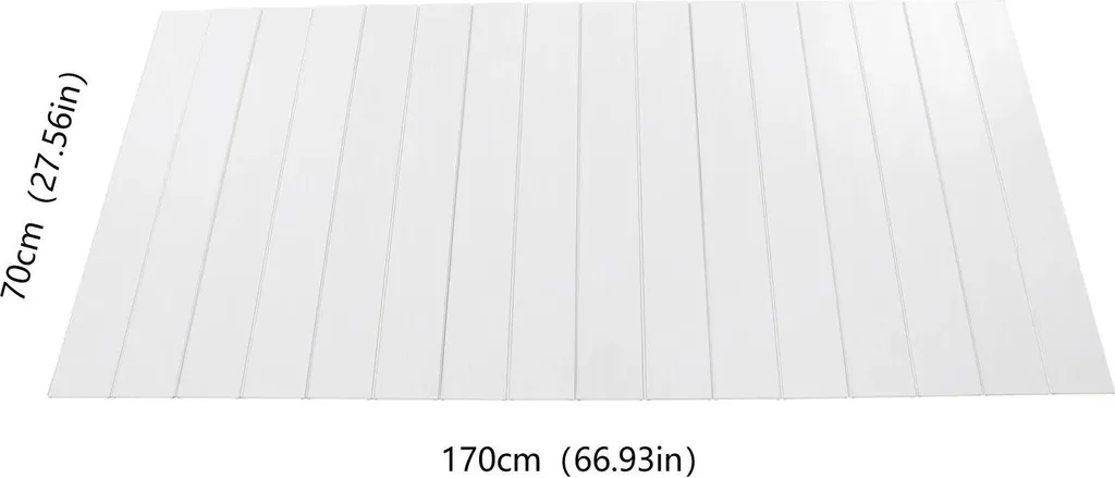 Couvercle de bain résistant 170x70 cm PVC et Inox supportant jusqu'à 5 kg