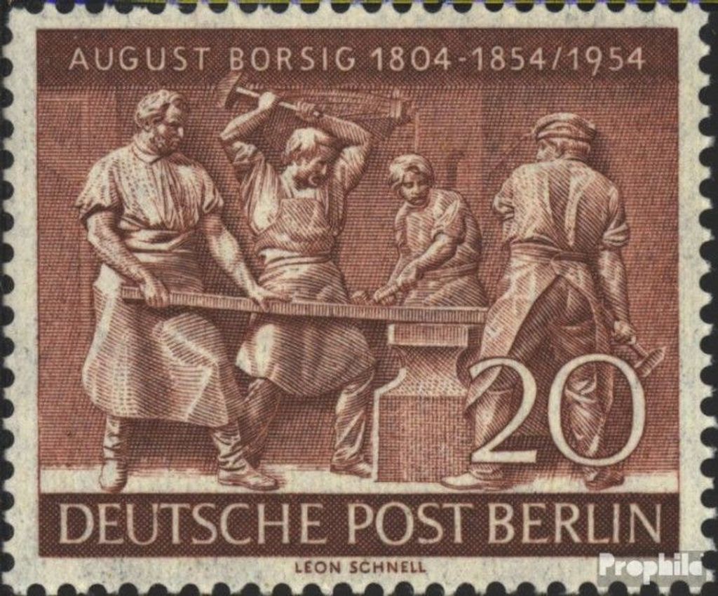 Briefmarken Berlin (West) 1954 Mi 125 (kompl.Ausg.) FDC Borsig