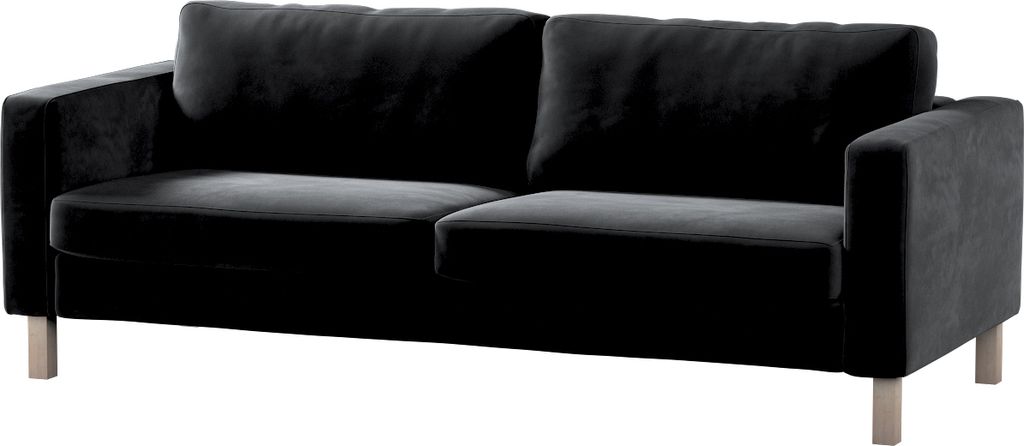 Dekoria Bezug für Karlstad Schlafsofa, schwarz, Bezug für Karlstad 3-Sitzer ausklappbar