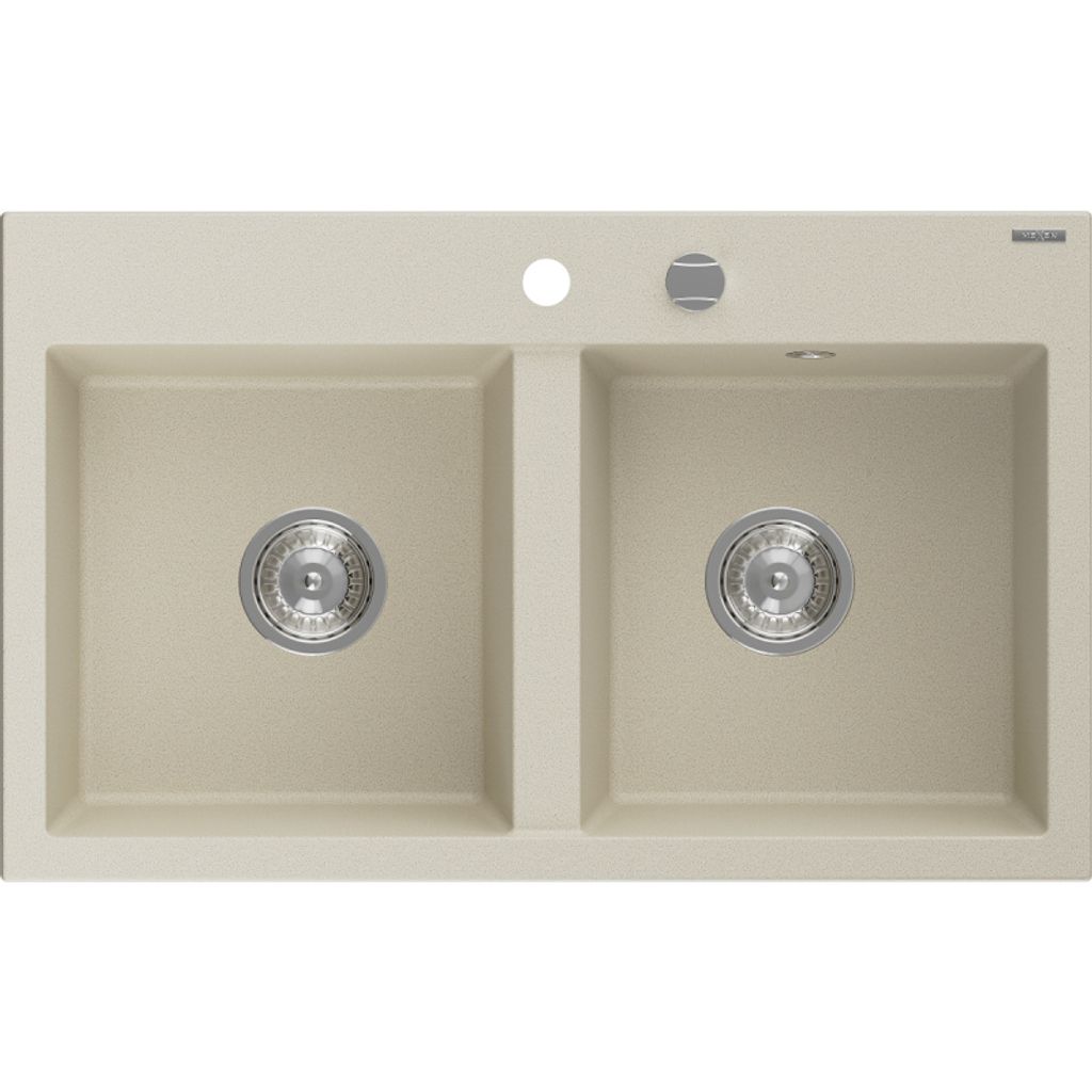 Mexen Hektor zlewozmywak granitowy 2-komorowy 800 x 480 mm, Zdjęcie produktu 
