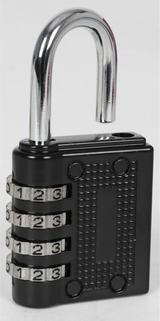 Cadenas sans clé à code 4 chiffres, solution anti-perte Easy Work noir - 7