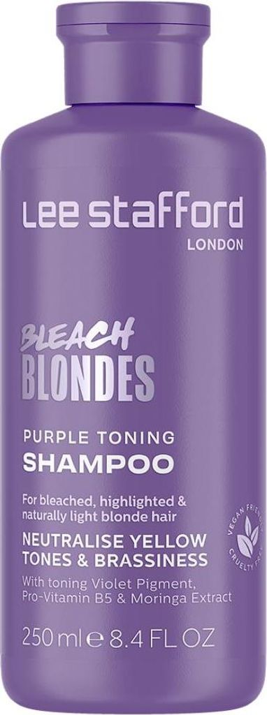 Lee Stafford Bleach Blondes Purple Toning Shampoo for Blonde Hair - 250ml