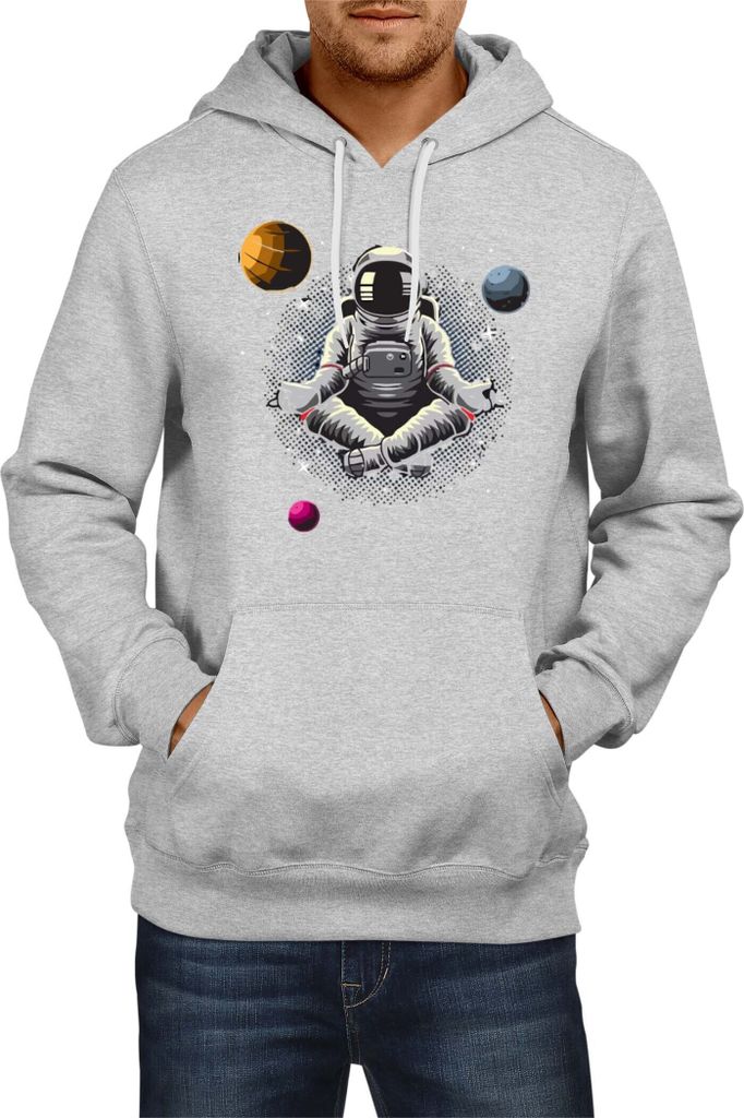 Herren Kapuzenpullover Nasa Space Theme Nasa 006, Man XL / Grau