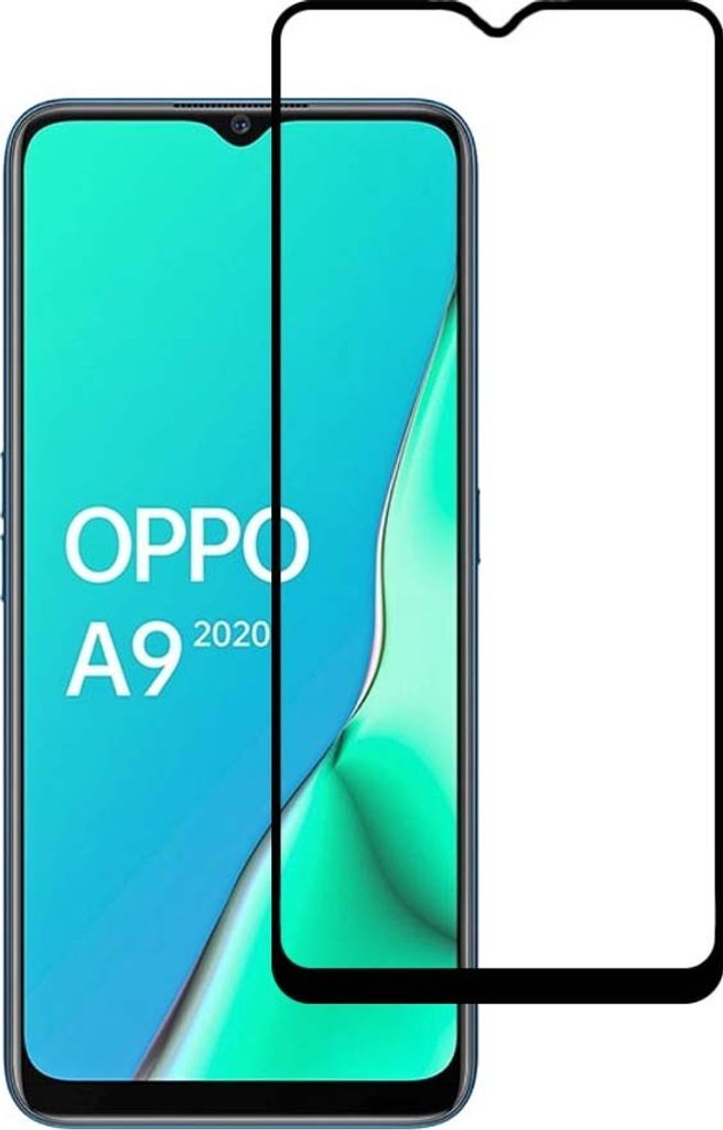 Smartphonica Oppo A9 2020 volle Abdeckung gehärtetem Glas Bildschirmschutz aus gehärtetem Glas mit abgerundeten Ecken