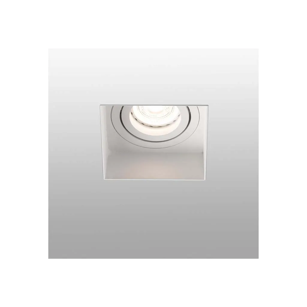 Faretto HYDE Square GU10 Bianco - Luce da Incasso Professionale Faro