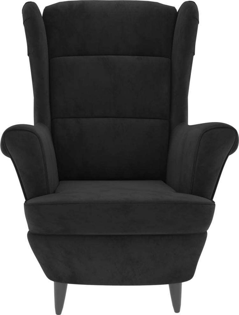 "Winterschlussverkauf "Einzelsessel moderne - CLORIS - Loungesessel - Schwarz Samt - 74 x 84 x 100 cm - NeuMöbel8892616