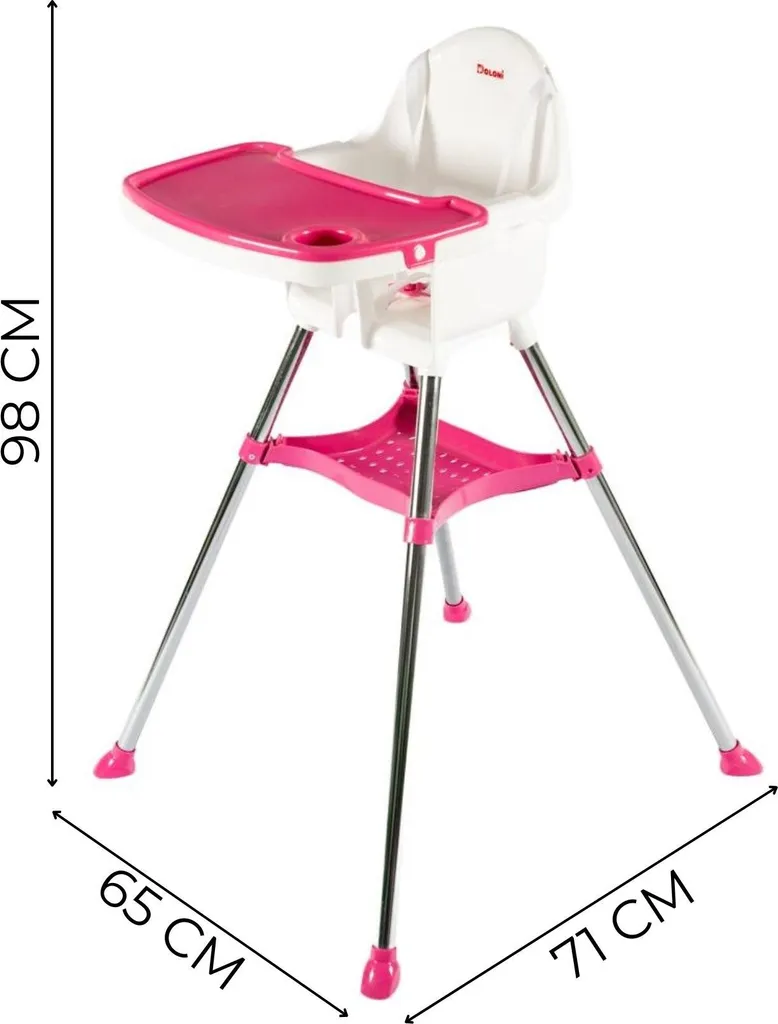Chaise d'alimentation bébé pliable et compacte en bois blanc naturel - 7