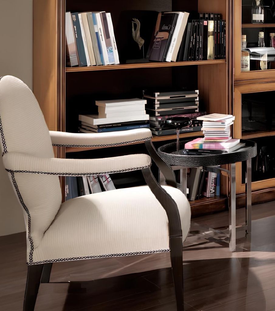 Sessel Lehnstuhl Lese Stuhl Ohrensessel Luxus Sofa Polster Italienische Möbel