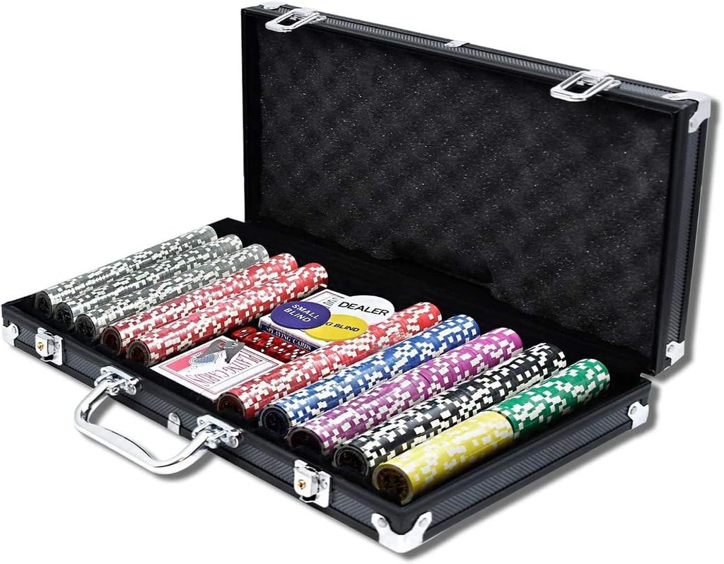 QEENTOE Pokerkoffer Pokersets mit Aluminiumkoffer 500 Produktbild 