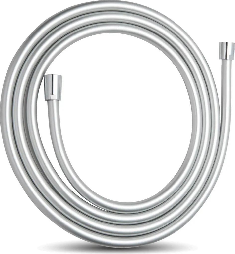 Tubo Doccia 3 Metri PVC Argento Anti-Kink | Ricambio Alta Pressione G1/2