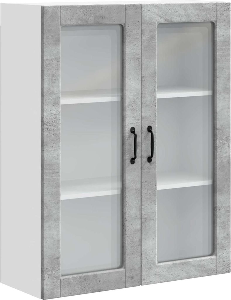 vidaXL Küchenschrank mit Tür Beton Grau 80 x 31 x 100 cm Holzwerkstoff