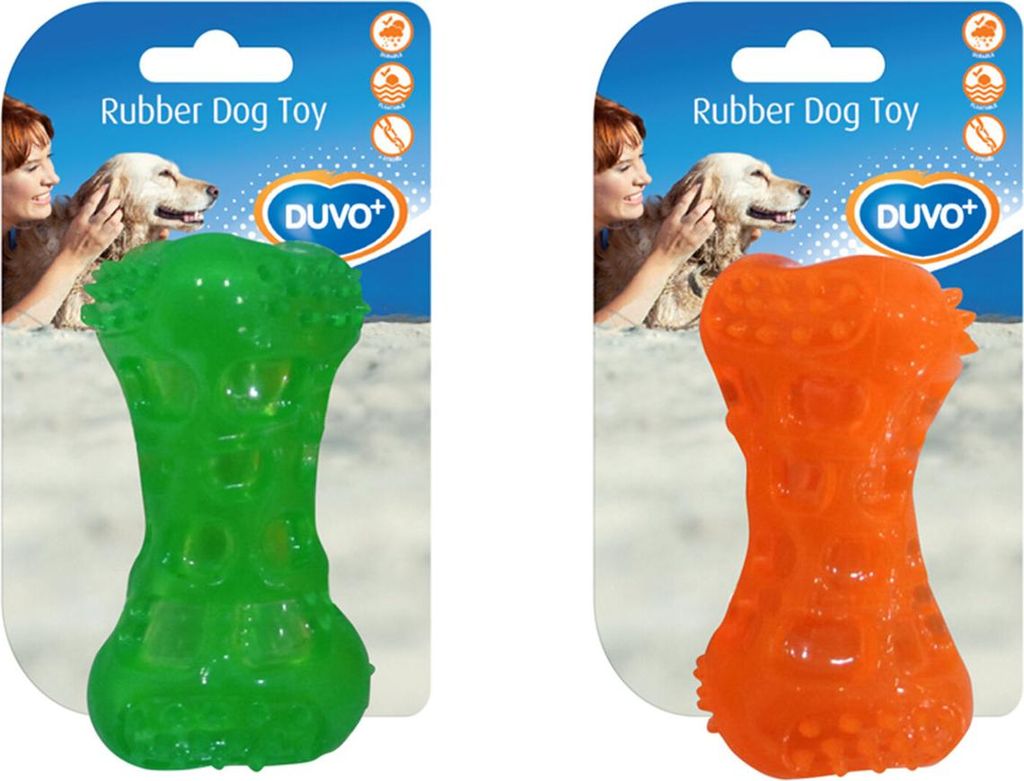 Duvo+ Hundespielzeug TPR Knochen Squeaky Produktbild 