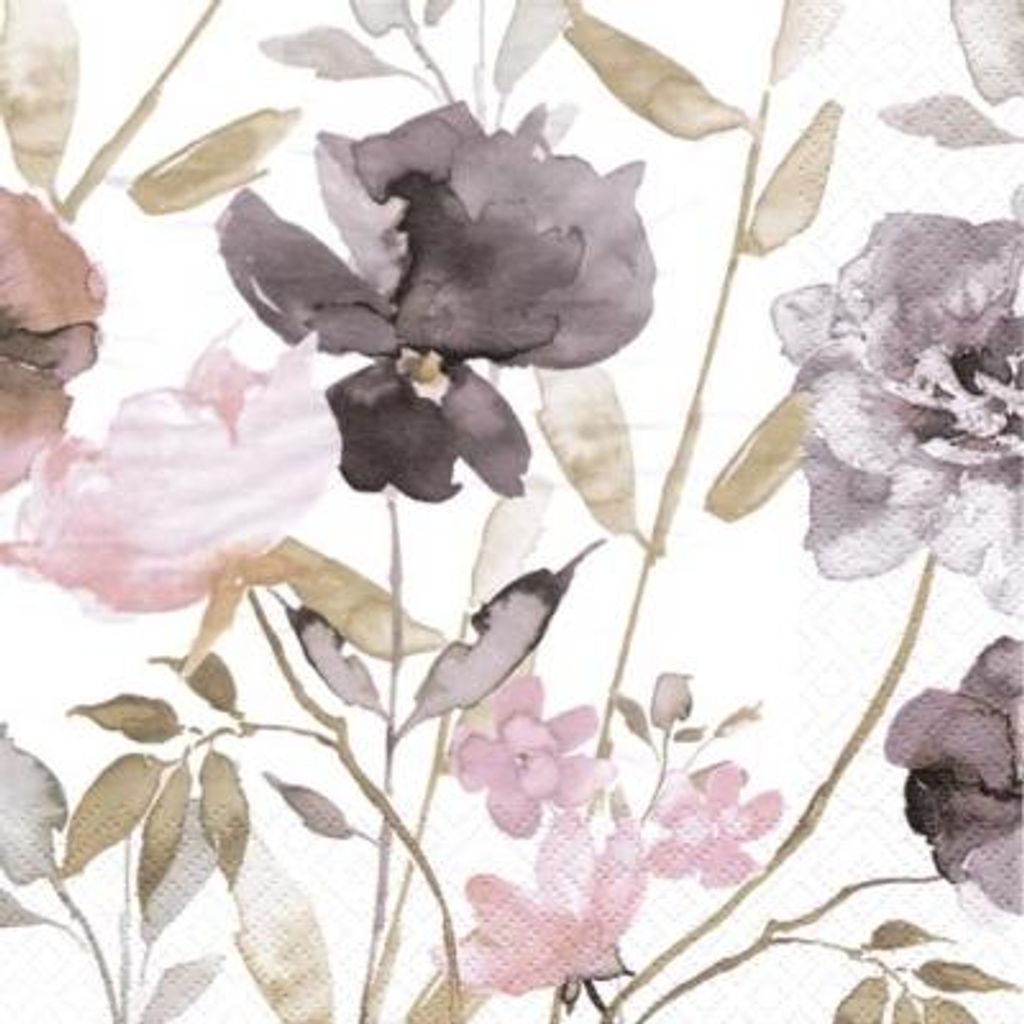 Servietten 33x33 cm - Viola Fiori Vintage