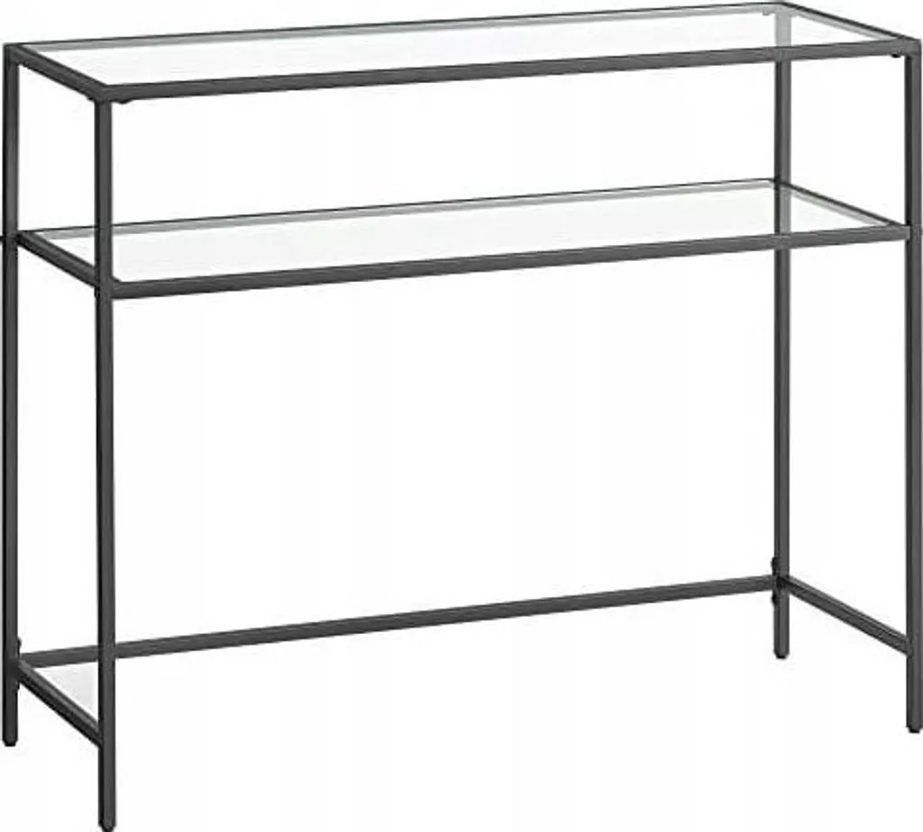 Table Console d'Entrée Moderne 100 cm avec Rangement et Étagère Basse