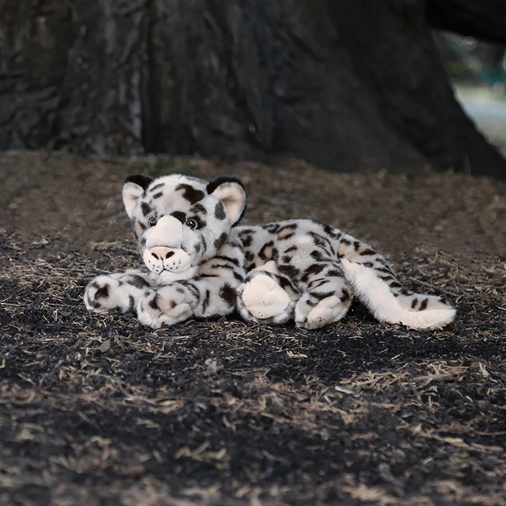 Peluche Léopard des Neiges Animigos : Douceur Anti-Stress pour Enfant
