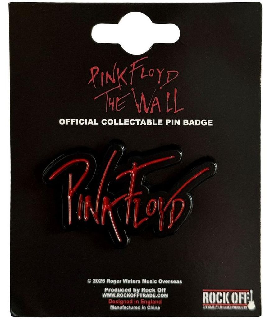Pink Floyd - "The Wall" Textlogo-Abzeichen, Nadel RO15530 (Einheitsgröße) (Rot)
