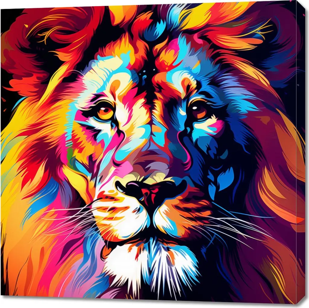 Décoration Murale Carrée 90x90 Couleurs du royaume - Tableau Design