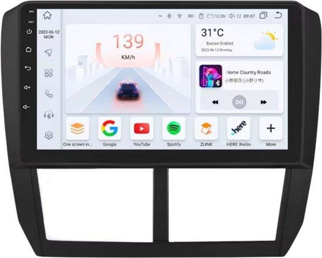 Autoradio mit Bluetooth und CarPlay für Subaru Forester 3SH und Impreza (2007–2013) – Kompatibel mit Apple und Android – Stereoanlage mit Na...