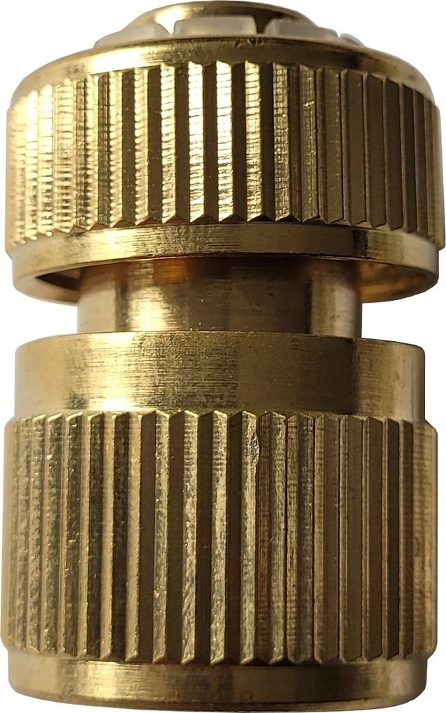 Schlauchstück mit Wasserstopp 1/2" 1/2 Zoll Messing Produktbild 