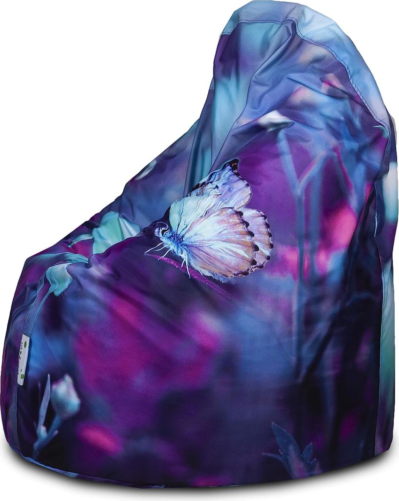 Ecopuf, Mega Sako, Sitzsack Pouf, Sack Poufsessel Pufsack Kinder, Erwachene, 85x135cm, Fantasy-dg52