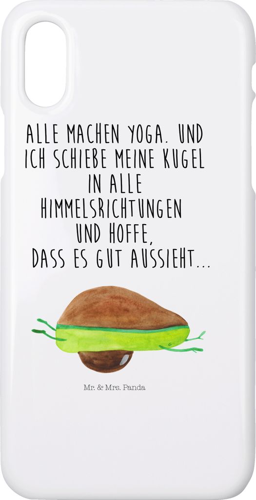 Mr. & Mrs. Panda Iphone 10 Handyhülle Avocado Yoga - Weiß - Produktbild 