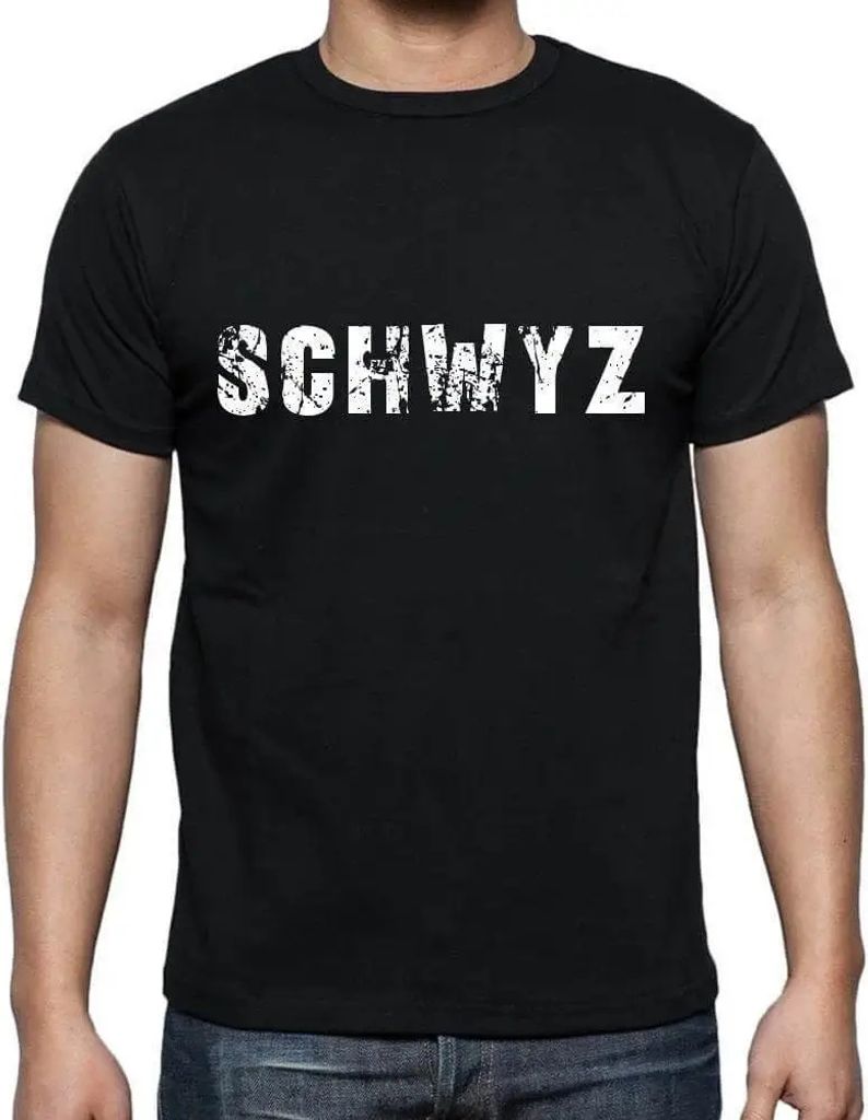 Herren Grafik T-Shirt Schwyz Öko-Verantwortlich Vintage Jahrgang Kurzarm Lustige Druck Geburtstag Geschenk Mann