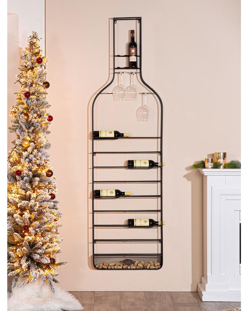 Gilde Weinregal, Flasche, "Cork", Metall, schwarz, VE 1, L. Image du produit 