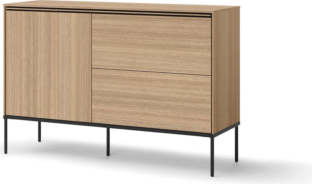 Furniture24 Sideboard Visso Vi-03 Kommode 1 Tür 2 Schubladen