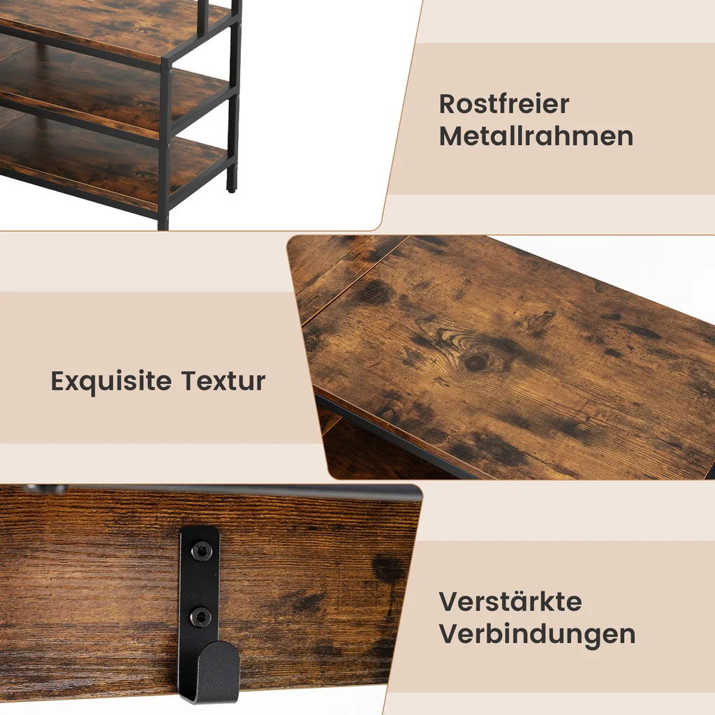 Solution rangement d'angle : Portemanteau avec banc pour entrée encombrée