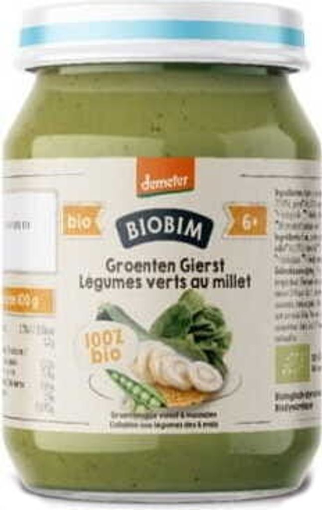 6 Monate alte GEMÜSEZUBEREITUNG MIT WEIZEN OHNE ZUSATZ VON ZUCKER DEMETER 190 g - BIOBIM
