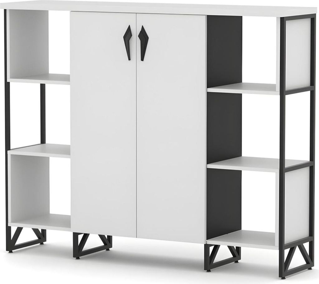 Büroschrank Schrank Regale Beistellschrank Weiß Arbeitszimmer Büromöbel