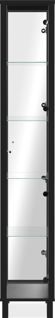 finori Albi 52A Vitrine, schwarz / Spiegel Maß: B x H x T Produktbild 