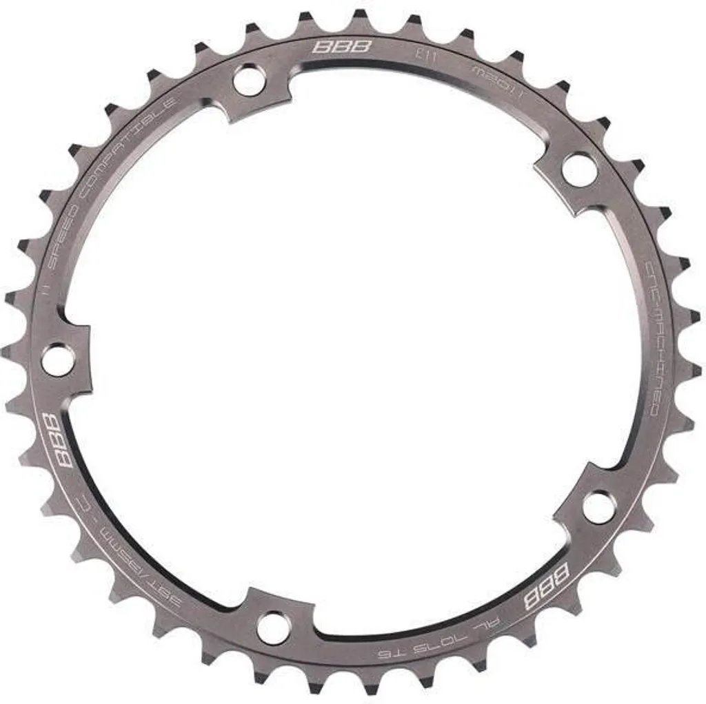 Plateau de vélo de course BBB BCR-23C argenté entraxe 135mm