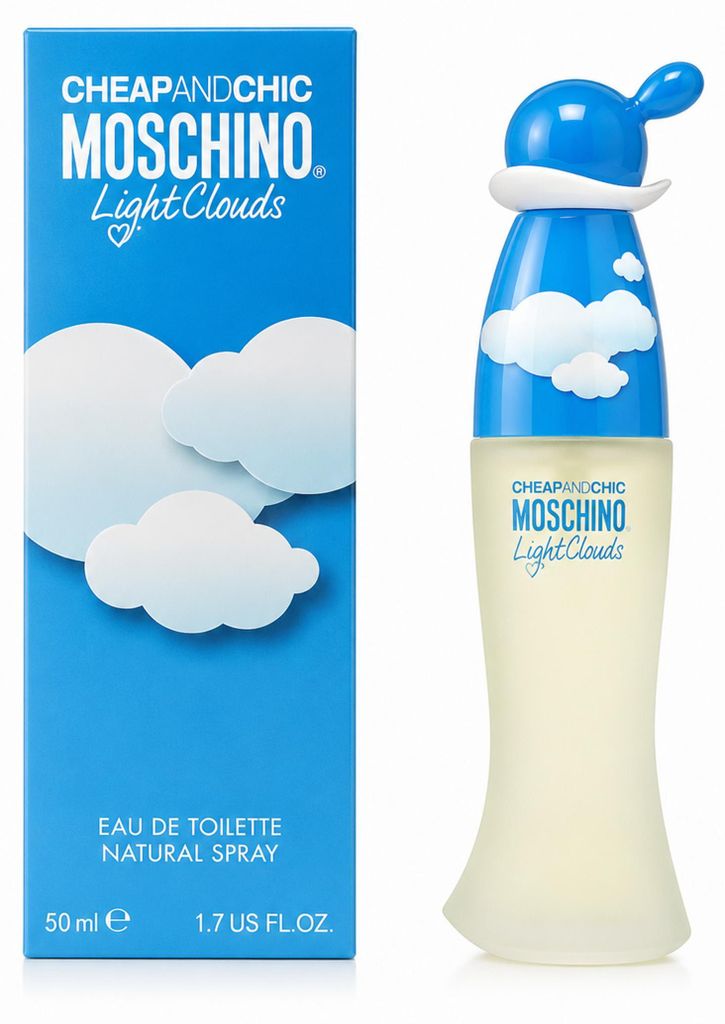 Moschino Cheap & Chic Light Clouds, Frauen, 50 ml, Nicht nachfüllbare Flasche, Alpenveilchen, Pfirsich, Jasmin, Lotus, Rose, Ambra, Ambrette, Zede...