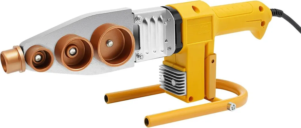 Polifusore Digitale 850W Giallo per Tubazioni Plastica 20-63 mm 220V