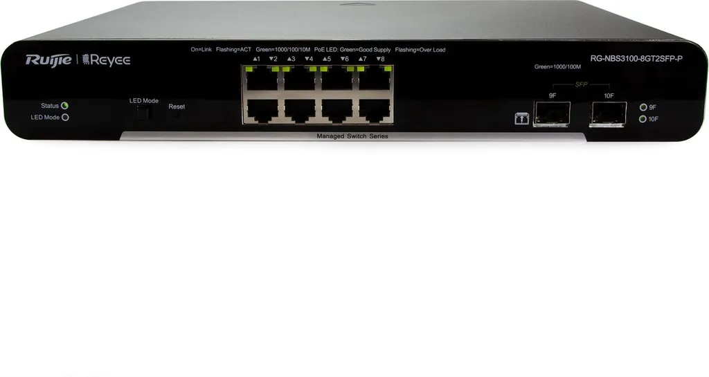Switch PoE Administrable 10 Ports Gigabit Layer 2 pour Réseau Pro