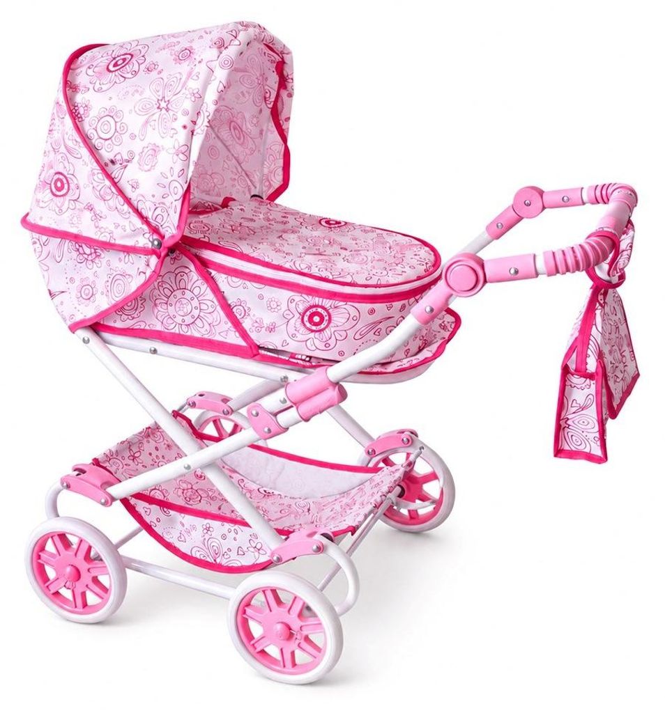 Neu Baby Monika Blumen 2in1 Baby Puppe Kinderwagen