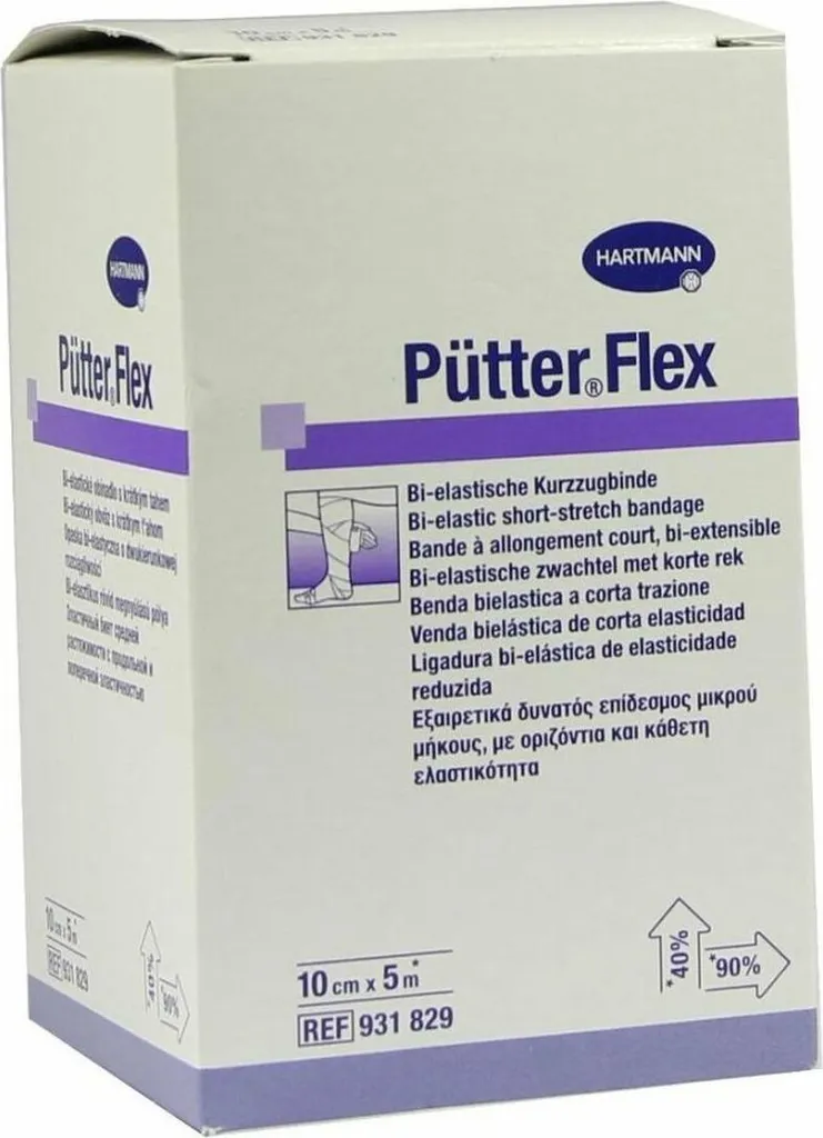 Hartmann Pütterflex 10cmx5m Benda Bi-elastica Compressione Forte - 12