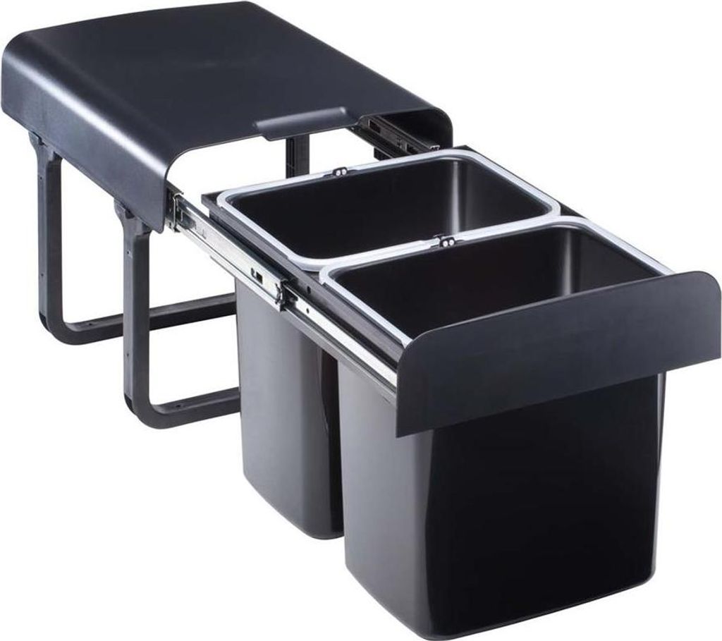 Ekotech EKKO.20 poubelle noire 2x16L pour armoire 40 cm Image du produit 