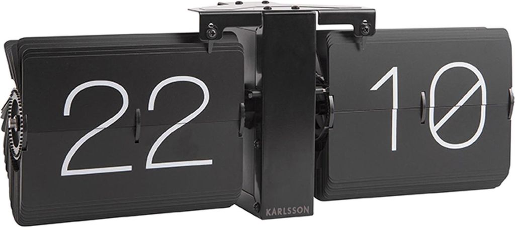 Karlsson - Flip Clock No Case - Schwarz - 36x8,5x14cm Produktbild 