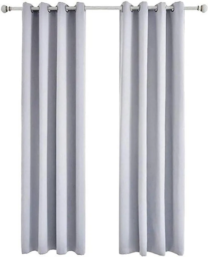 Rideaux thermiques gris anti-froid pour porte coulissante 132 x 213 cm