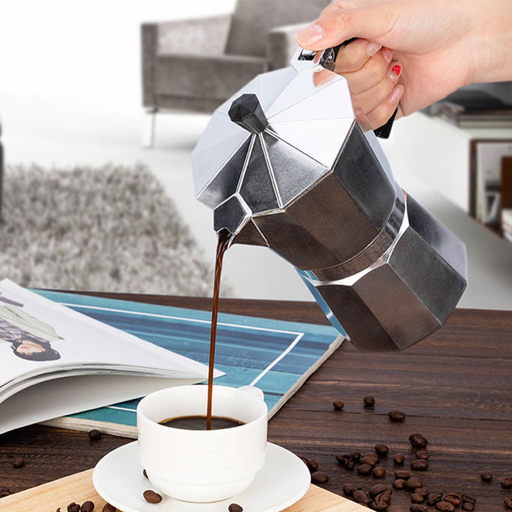 Espressokocher Espressomaschine Espressobereiter für 6/12 Tassen 300ML/600ML