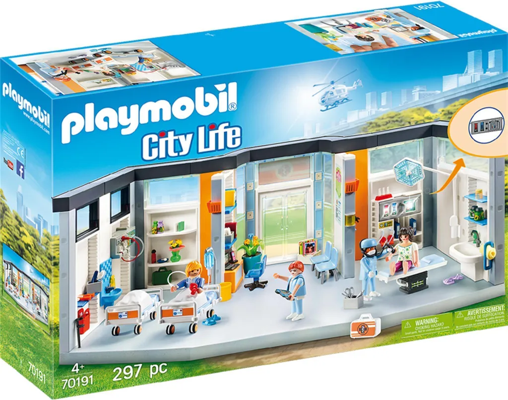 Étage de l'hôpital PLAYMOBIL 70191 pour compléter votre centre City Life